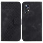 For Xiaomi 12/12X 7-shaped Embossed Leather Phone Case(Black) - 1