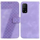 For Xiaomi Mi 10T Pro 5G/Mi 10T 5G 7-shaped Embossed Leather Phone Case(Purple) - 1