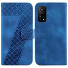 For Xiaomi Mi 10T Pro 5G/Mi 10T 5G 7-shaped Embossed Leather Phone Case(Blue) - 1