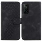 For Xiaomi Mi 10T Pro 5G/Mi 10T 5G 7-shaped Embossed Leather Phone Case(Black) - 1