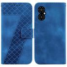 For Xiaomi Poco M4 5G 7-shaped Embossed Leather Phone Case(Blue) - 1