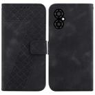 For Xiaomi Poco M4 5G 7-shaped Embossed Leather Phone Case(Black) - 1