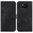 For Xiaomi Poco X3 NFC/Poco X3/Poco X3 Pro 7-shaped Embossed Leather Phone Case(Black) - 1