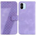 For Xiaomi Redmi A1/A2 7-shaped Embossed Leather Phone Case(Purple) - 1