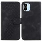 For Xiaomi Redmi A1/A2 7-shaped Embossed Leather Phone Case(Black) - 1