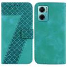 For Xiaomi Redmi Note 11E/Redmi 10 5G 7-shaped Embossed Leather Phone Case(Green) - 1