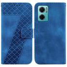 For Xiaomi Redmi Note 11E/Redmi 10 5G 7-shaped Embossed Leather Phone Case(Blue) - 1