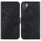 For Xiaomi Redmi 10/10 Prime 7-shaped Embossed Leather Phone Case(Black) - 1