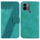 For Xiaomi Redmi A1+ 4G Global/Poco C50/Poco C51 7-shaped Embossed Leather Phone Case(Green) - 1