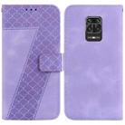 For Xiaomi Redmi Note 9 Pro/Note 9S/Note 9 Pro Max 7-shaped Embossed Leather Phone Case(Purple) - 1