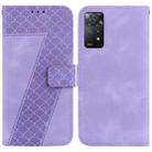 For Xiaomi Redmi Note 11 Pro 4G Global/5G Global 7-shaped Embossed Leather Phone Case(Purple) - 1