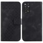 For Xiaomi Redmi Note 11 Global/Note 11S 7-shaped Embossed Leather Phone Case(Black) - 1