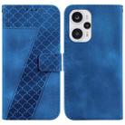 For Xiaomi Poco F5/Note 12 Turbo 7-shaped Embossed Leather Phone Case(Blue) - 1