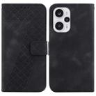 For Xiaomi Poco F5/Note 12 Turbo 7-shaped Embossed Leather Phone Case(Black) - 1