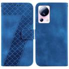 For Xiaomi 13 Lite/Civi 2 7-shaped Embossed Leather Phone Case(Blue) - 1