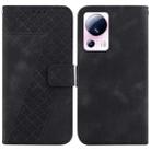 For Xiaomi 13 Lite/Civi 2 7-shaped Embossed Leather Phone Case(Black) - 1