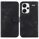 For Xiaomi Redmi Note 13 Pro+ 5G 7-shaped Embossed Leather Phone Case(Black) - 1