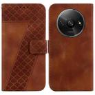 For Xiaomi Redmi A3 7-shaped Embossed Leather Phone Case(Brown) - 1