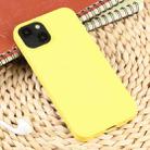 For iPhone 15 Weave Texture Silicone Phone Case(Yellow) - 2