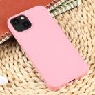 For iPhone 15 Weave Texture Silicone Phone Case(Pink) - 2