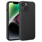 For iPhone 15 Plus Weave Texture Silicone Phone Case(Black) - 1