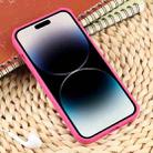 For iPhone 15 Pro Weave Texture Silicone Phone Case(Rose Red) - 3