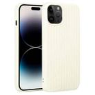 For iPhone 15 Pro Weave Texture Silicone Phone Case(White) - 1