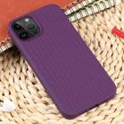 For iPhone 15 Pro Weave Texture Silicone Phone Case(Purple) - 2