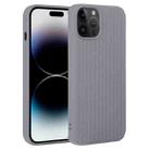 For iPhone 15 Pro Weave Texture Silicone Phone Case(Grey) - 1