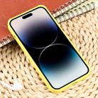 For iPhone 15 Pro Max Weave Texture Silicone Phone Case(Yellow) - 3