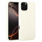 For iPhone 16 Pro Max Weave Texture Silicone Phone Case(White) - 1