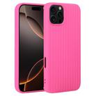 For iPhone 16 Pro Weave Texture Silicone Phone Case(Rose Red) - 1