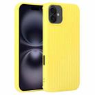 For iPhone 16 Weave Texture Silicone Phone Case(Yellow) - 1