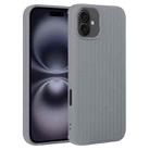 For iPhone 16 Weave Texture Silicone Phone Case(Grey) - 1