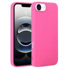 For iPhone 16e Weave Texture Silicone Phone Case(Rose Red) - 1