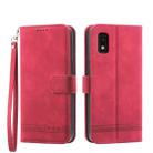 For Sharp Aquos Wish 3 Dierfeng Dream Line Leather Phone Case(Red) - 1