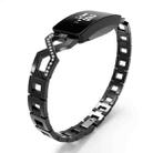 For Fitbit Inspire / Inspire HR Metal Cross Chain A Type  Watch Band(Black) - 1