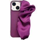 For iPhone 14 2 in 1 Electroplating Wristband Phone Case(Dark Purple) - 1