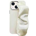 For iPhone 14 2 in 1 Electroplating Wristband Phone Case(White) - 1