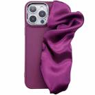 For iPhone 14 Pro 2 in 1 Electroplating Wristband Phone Case(Dark Purple) - 1