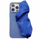 For iPhone 14 Pro 2 in 1 Electroplating Wristband Phone Case(Blue) - 1