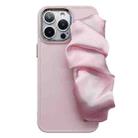 For iPhone 14 Pro Max 2 in 1 Electroplating Wristband Phone Case(Pink) - 1