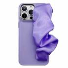 For iPhone 14 Pro Max 2 in 1 Electroplating Wristband Phone Case(Light Purple) - 1