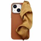 For iPhone 13 2 in 1 Electroplating Wristband Phone Case(Brown) - 1