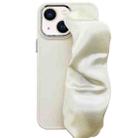 For iPhone 13 2 in 1 Electroplating Wristband Phone Case(White) - 1