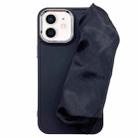 For iPhone 12 2 in 1 Electroplating Wristband Phone Case(Black) - 1