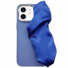 For iPhone 12 2 in 1 Electroplating Wristband Phone Case(Blue) - 1