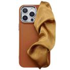 For iPhone 12 Pro 2 in 1 Electroplating Wristband Phone Case(Brown) - 1