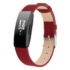 For Fitbit Inspire / Inspire HR Leather B Type  Watch Band, Size:S(Red) - 1