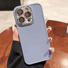 For iPhone 14 Pro Max Electroplated Lens Frame Phone Case with Lens Film(Lavender Grey) - 1